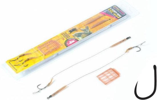 EXC Carp Rig 333 BARBLESS - Haakmaat #2 - 25lb - 2 stuks - 20cm - Weerhaakloze Karper Onderlijnen - Karper vissen van Merkloos
