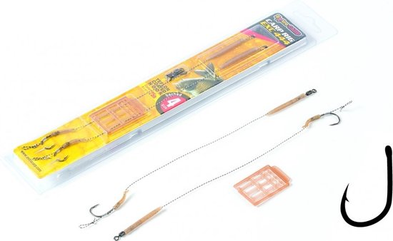 EXC Carp Rig 444 - Haakmaat #4 - 25lb - 2 stuks - 20cm - Kant-en-klare Karper Onderlijnen - Met weerhaak