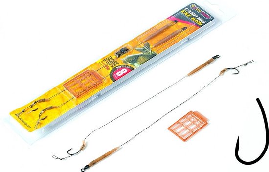 EXC Carp Rig 666 BARBLESS - Haakmaat #8 - 25lb - 2 stuks - 20cm - Weerhaakloze Karper Onderlijnen - Karper vissen