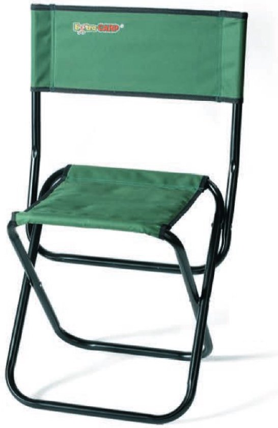 EXC Folding Chair w/ Backrest - Opvouwbaar Visstoeltje met rugleuning - Viskrukje - vouwstoel - Vissersstoel/Campingstoel/Kampeerstoel van Merkloos