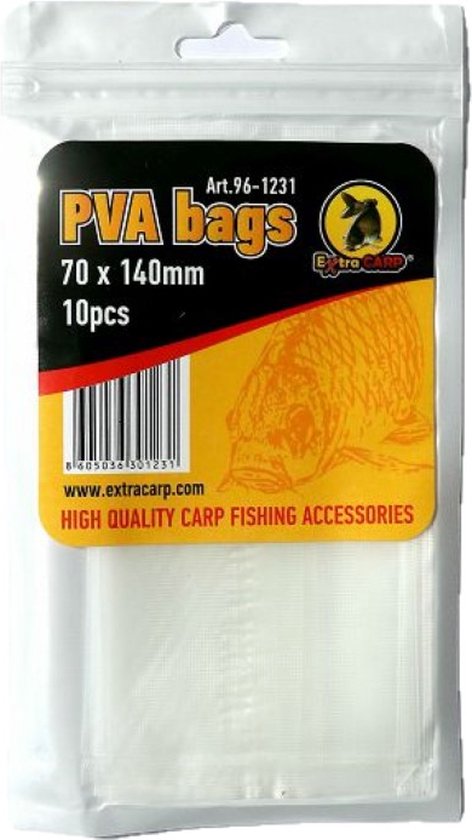 EXC PVA Bags Small - 70x140mm - 20 stuks - PVA zakjes Karper vissen - Hengelsport van Merkloos