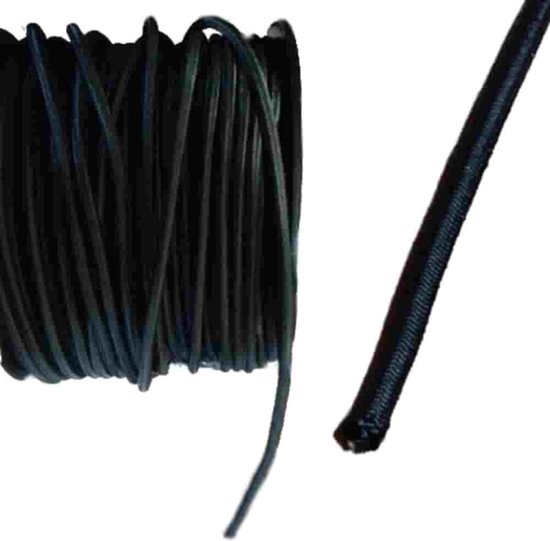 Expanderseil 8mm, zwart, 5 Meter - Ideaal voor Afdekzeilen