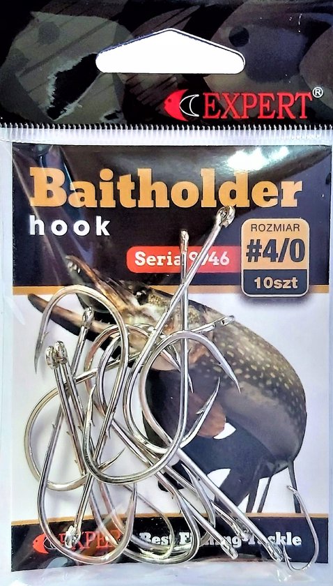 Expert Baitholder Hook 4/0 - 10 Stuks - Zilver van Expert