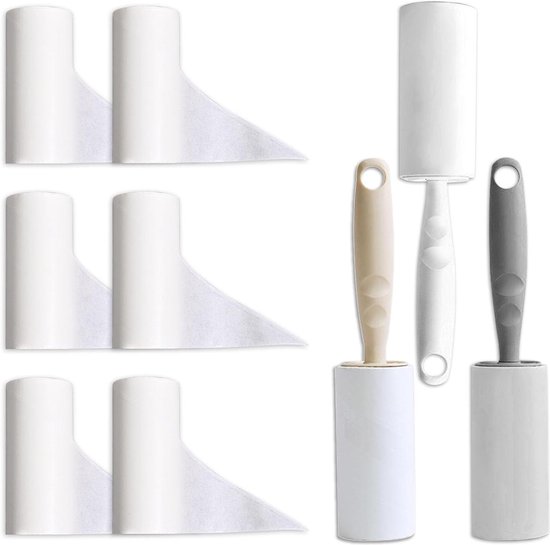 Extra Kleverige Pluisrolset - Complete Reinigingstool voor Kleding Bank Bed - Verwijder Katten- en Hondenharen . van Merkloos