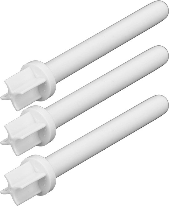 Extra spoelnaalden, witte kunststof spoelhouders, 3 stuks geschikt voor de meeste naaimachines, ideaal voor naaiprojecten en hobbyisten van Merkloos
