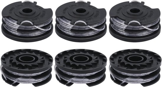 F016800351 geschikt voor Bosch grastrimmer AdvancedGrassCut 36 ART 30-36 LI ART 24 ART 24+ ART 27 ART 27+ ART 30 ART 30 + reservedraadspoel 6 m lengte Ø 1,6 mm (6 spoelen)