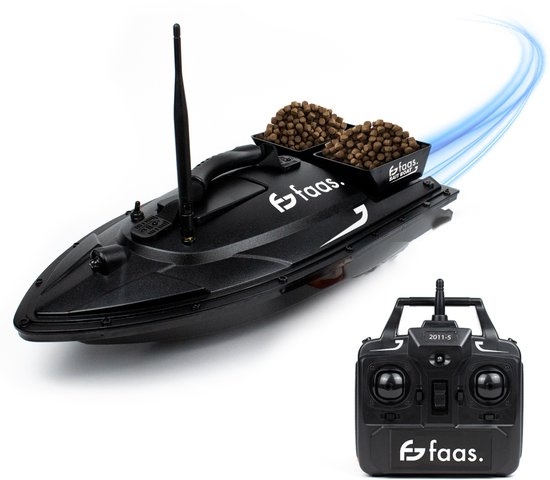 Faas Voerboot T50 - Aas / Vis Boot - Voerboot Karper - Met Afstandsbediening en Batterij - Afstand Bestuurbare Boot - Karper Voerboot- Zwart