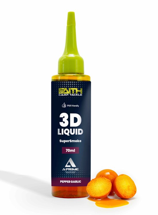 Faith A-Prime SuperSmoke Liquid Garlic/Pepper PVA-Save Active Cloud Smoke Bait Booster Attractive