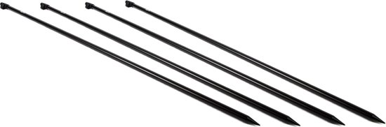 Faith Bankstick - Telescopisch 120cm - set 4 stuks - Karpervissen - Hengelsteun - Zwart