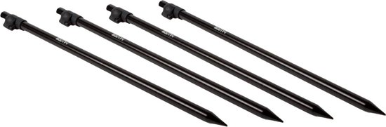 Faith Bankstick - Telescopisch 50cm - set 4 stuks - Karpervissen - Hengelsteun - Zwart