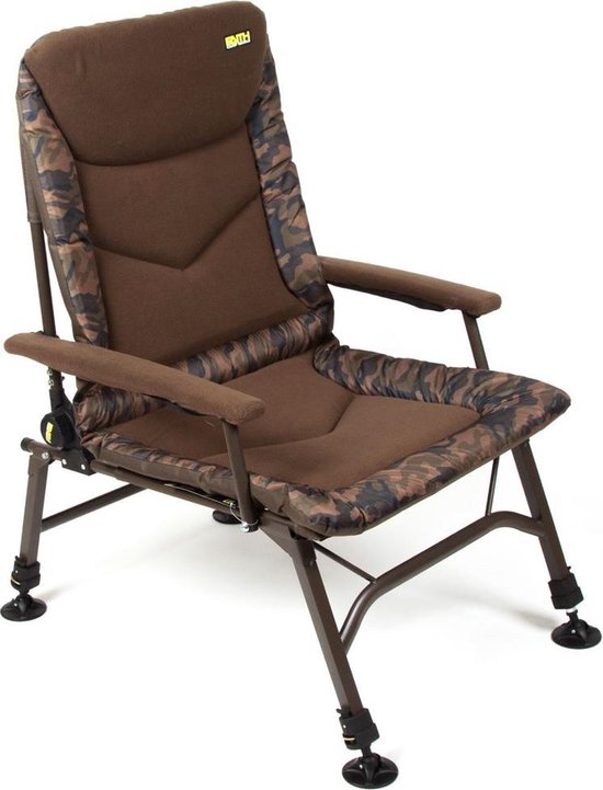 Faith Big Camou Chair - Karperstoel - Vistoel - Verstelbaar Opvouwbaar - 95 x 66 x 105cm van Merkloos