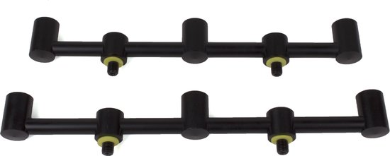 Faith Buzz Bar Set 2 Connection - 3-Rod - Zwart - Zwart - Buzzerbar - Hengelsteun voor 3 hengels - Karper