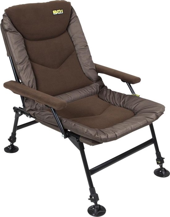 Faith Mistress Chair L - Karperstoel - Visstoel - Campingstoel - Armleuning - Comfortabel - Fleece Zitting - Stevig - Verstelbaar - Opklapbaar - Groen van Merkloos
