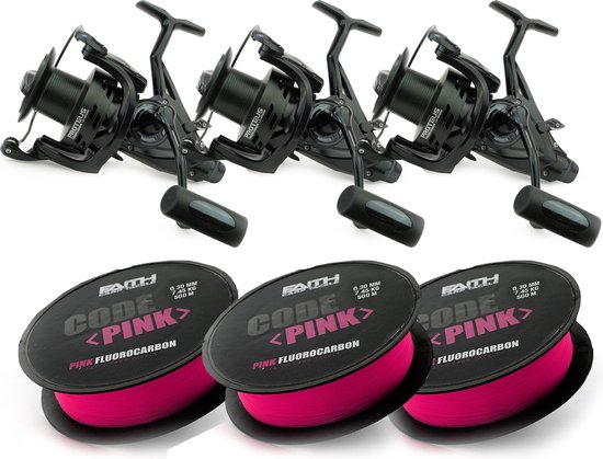 Faith Proteus Freerunner LC 8000 3 reel Set - Karpermolen - Vismolen - Vrijloopmolen - Fluorocarbon lijn