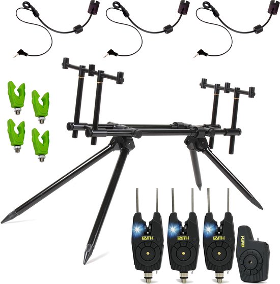 Faith VX3 Rodpod set Deluxe - Rodpod Karper - Set incl Beetmelders - Karpervissen van Merkloos