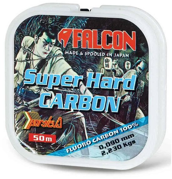 Falcon Super Hard Carbon 50 M Flurocarbon Transparant 0.122 mm