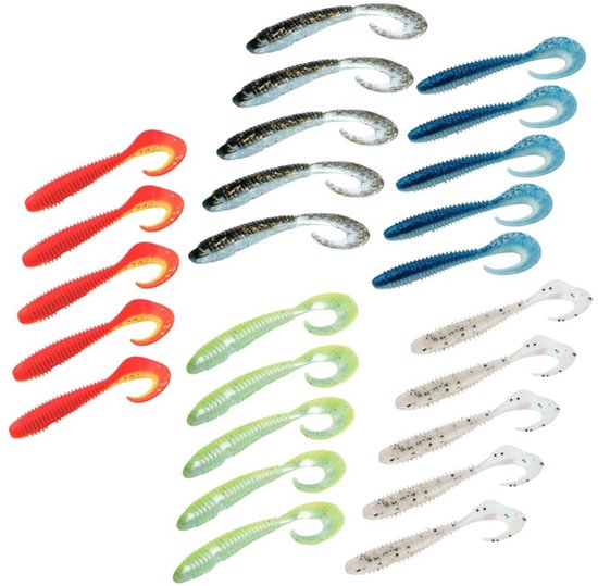FC's UNO Softbaits 'Assorti'- 7.5cm - 25 stuks - 5x5 Shads in verschillende kleuren - Shad/Soft Bait - Kunstaas voor Roofvissen - Voordeelpakket van FC's
