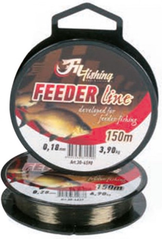 Feeder Line - 0.25mm - 150m - 5.80kg - Feeder Vislijn - Nylon Witvis Lijn van Merkloos