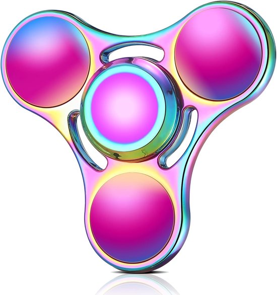 Fidget-spinner, metaal, roestvrij staal, lagers, 3-5 minuten, hoge