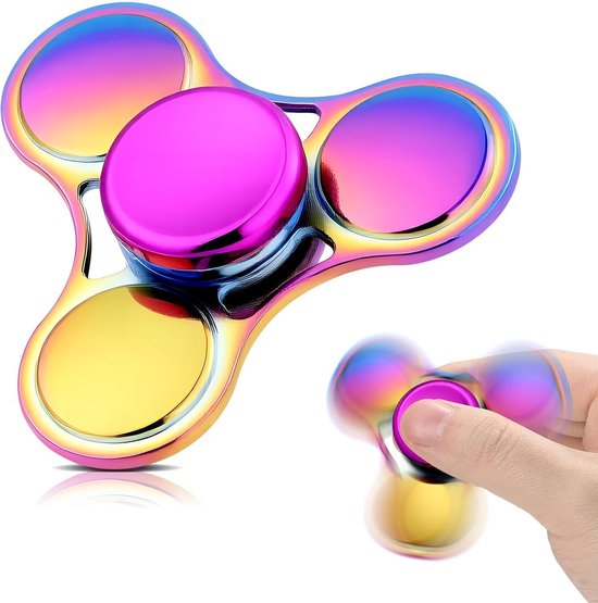 Fidget Spinner - Oranje - - Metalen Anti-Stress Speelgoed voor Kinderen en Volwassenen