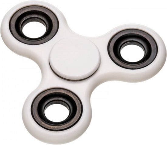Fidget Spinner Wit - Langdurige spin - Stressverlichter voor Kinderen & Volwassenen - Anti Stress Speelgoed - Hand Spinner - Concentratie Speelgoed - Compact Formaat - Kunststof van Merkloos
