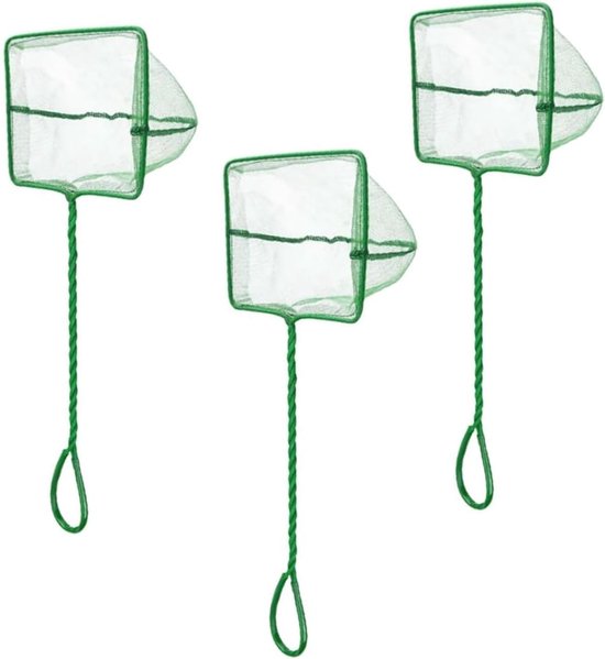 Fijnmazig nylon aquariumschepnet 7,6 cm - Duurzaam en veelzijdig voor vissen, vijverreiniging en aquariumverzorging