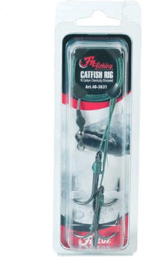 Fil Catfish Rig 202 - Meerval Onderlijn - met Dubbele Dreghaken van Merkloos