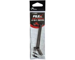 Filex Feeder Anti Tangle & QC Swivel - 3 sets - Feeder Anti Tangle Montage - Feeder vissen onderlijn montage van Merkloos