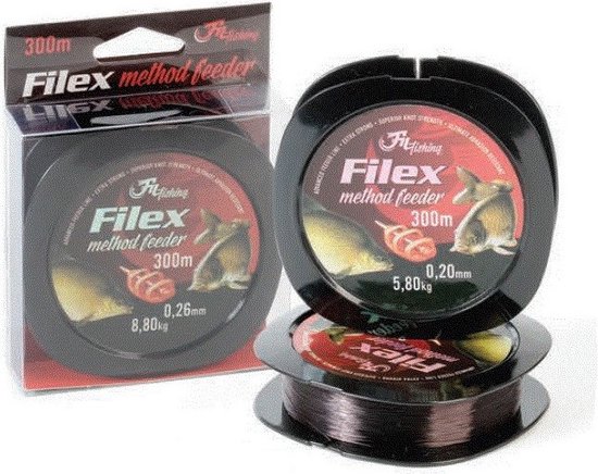 Filex Method Feeder Line - 0.24mm - 300m - 7.90kg - Method Feeder Lijn - Nylon Vislijn van Filex