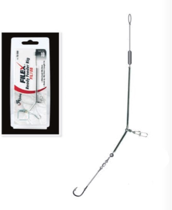 Filex Ready Feeder Rig B - Haakmaat #14 - 1m - Braid - Complete Feeder Vissen Montage - Kant-en-klare Witvis onderlijn - Witvissen