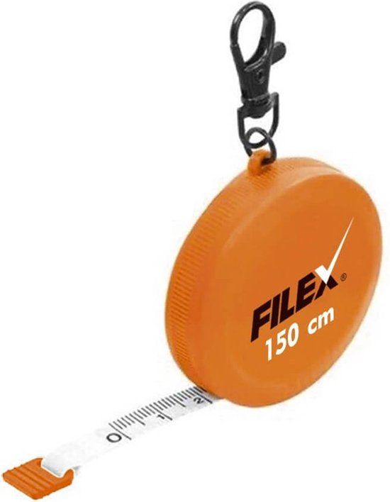 Filfishing - Meetlint 150 cm - Oranje Rolmaat van Filfishing