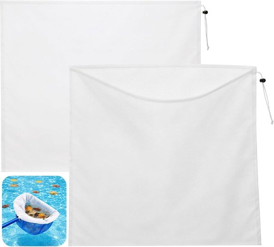 Filterzak, 2 stuks zwembadfilterzakken, zwembadschepnet, fijnmazig, netzak, zwembadstofzuiger, fijn opvangnet, vervangingsnet voor zwembad, vijver, waterpark