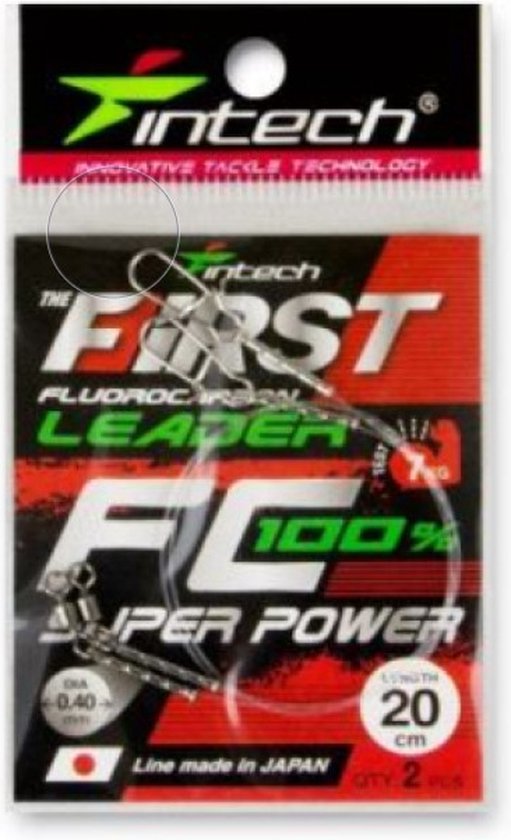 FIRST Fluorocarbon Leader - 30 cm - 2 stuks - 7.0kg - 0.40mm - Fluorcarbon Onderlijn voor Kunstaas - Roofvissen
