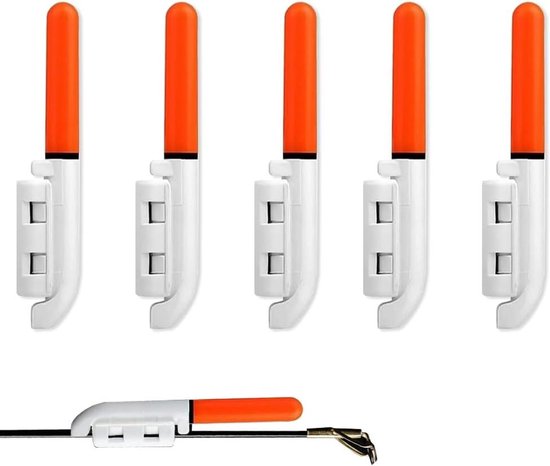 Fish Float Led breeklicht 5 stuks hengelalarmbellen met gesp waterdichte hengel drijvend kniklicht elektronisch voor vissen lichtstaven voor vissen visaccessoires oranje van Merkloos