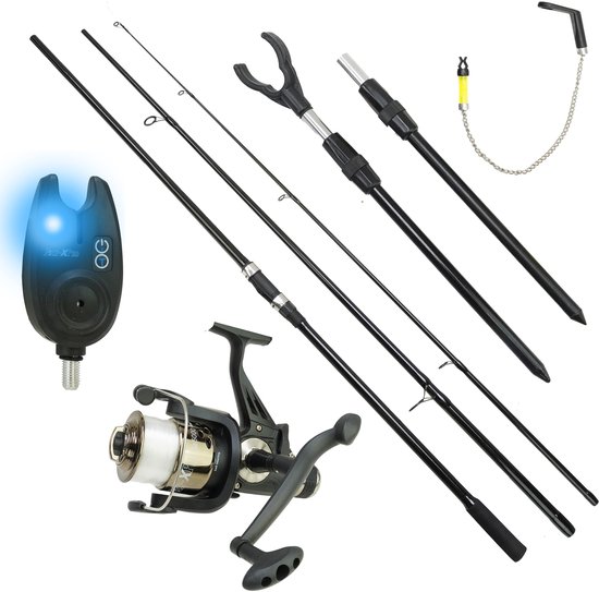 FISH-XPRO Carp Pro Set - 1-Rod - Karperhengelset - Zwart van Merkloos