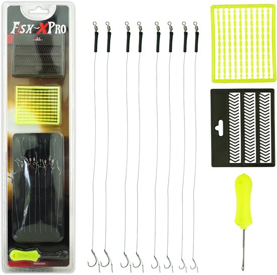 FISH-XPRO Carp Starter Set - 8 kant en klare onderlijnen van Merkloos
