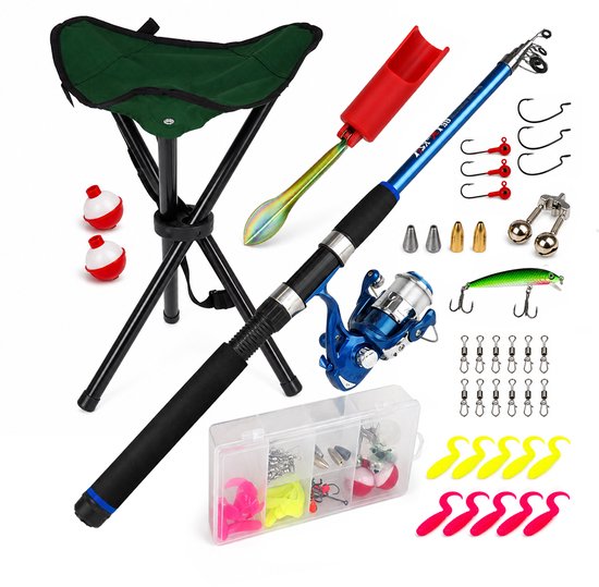Fish-Xpro Firefly Visset - Telescopische Werphengel 2,10 m - Molen en Stoel