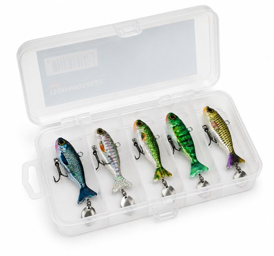 Fish-Xpro LifeMetal Tail spinner Set - 5 Stuks - 4,5 cm - 23 g - Tacklebox