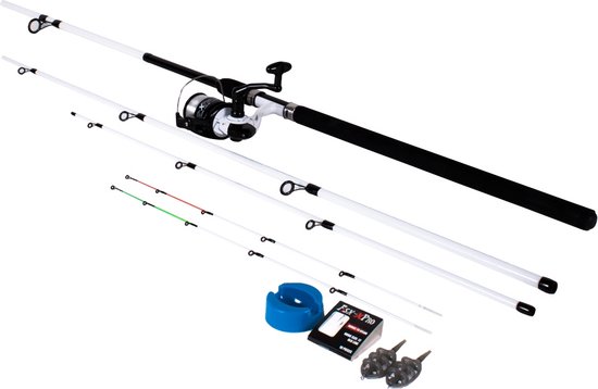 FISH-XPRO Method Feeder 3.30m + 3000 Reel - Feeder set compleet - Wit van Merkloos