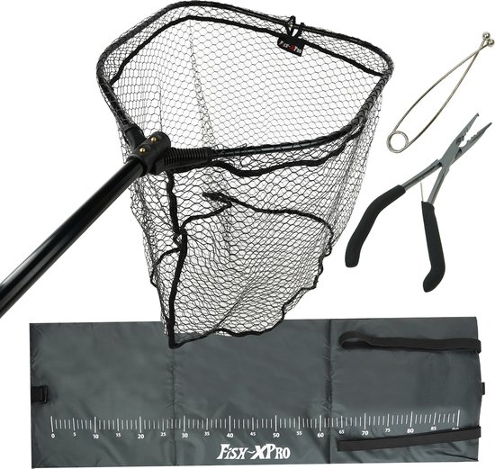 Fish-Xpro Predator landings set - Schepnet - Onthaakmat - Onthaaktang - Bek spreider - Complete set - Roofvis van Fish-Xpro