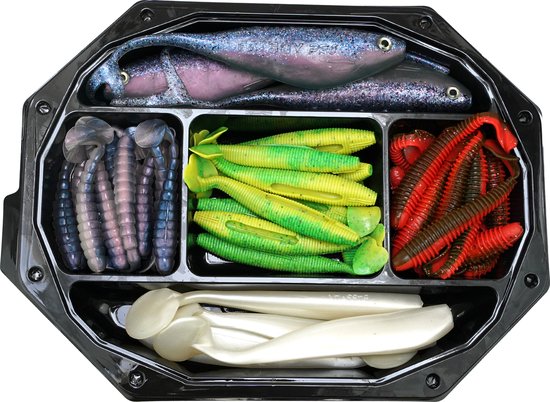Fish-Xpro Softbait Set Scandic XXL - 700gr - 12-23cm +/- 35stuks - Shads - Kunstaas van Fish-Xpro