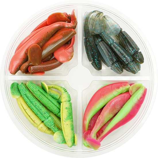 Fish-Xpro Softbait Set - Snoek - 10-15cm - Shads - Kunstaas set - Roofvis van Fish-Xpro