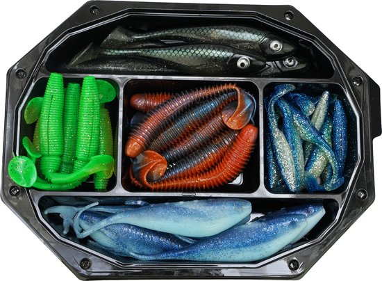 Fish-Xpro Softbait Set - Snoek - 10-20cm +/- 30 stuks - Shads - Kunstaas van Fish-Xpro