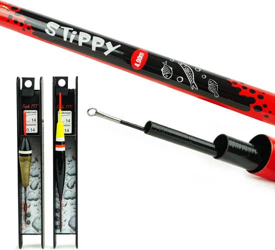 Fish-Xpro Vaste hengelset 4m - Telescoop Hengel - Witvisset - Visset - incl 2 Vistuigjes van Fish-Xpro