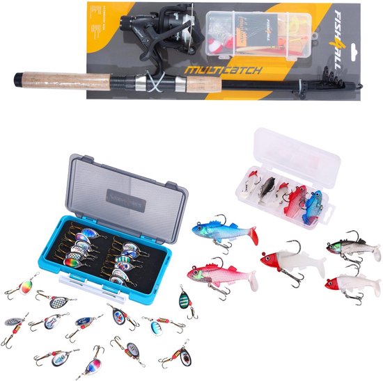 Fish4All Multi-Catch Combo Complete Hengelset 2.10m - Roofvis set van Merkloos