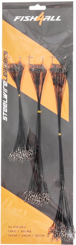 Fish4all Steel Wire Leaders (72 stuks) Roofvis Onderlijnen - Roofvis Onderlijn