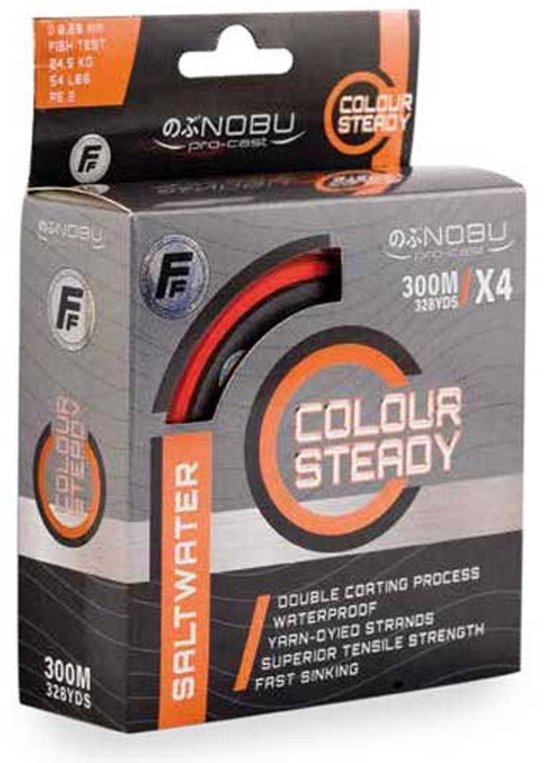 Fishing Ferrari Nobu Colour Steady Saltwater 300 M Gevlochten Vislijn Transparant 0.180 mm