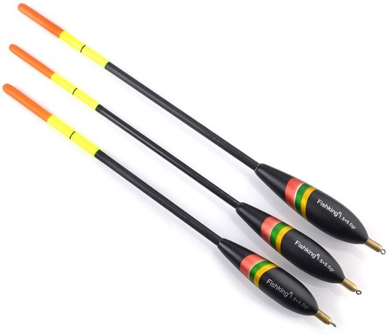 Fishing Floats, Fishing Floats, Fishing Accessories Floats, Wooden Fishing Set, 1.5 + 6 g, 1.5 + 5 g, 1.5 + 4 g, for Professional Fishing Tool, 3 Pieces van Merkloos