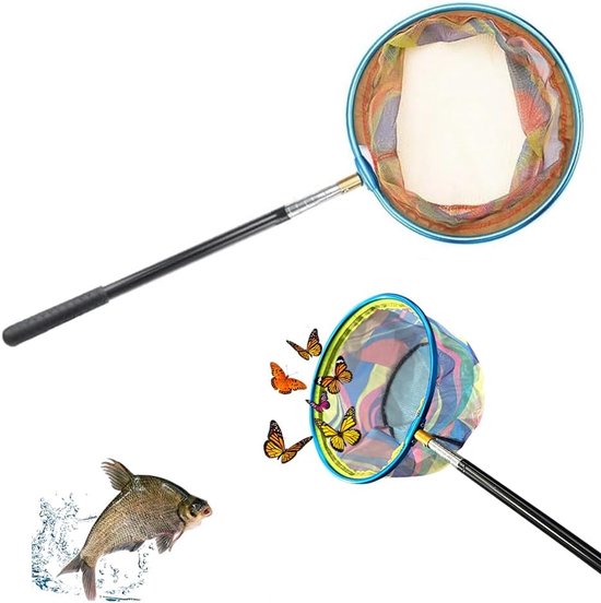 Fishing Landing Net for Children, Telescopic Fishing Net from 41 cm to 148 cm, Fishing Landing Net for Catching - ShopVlot