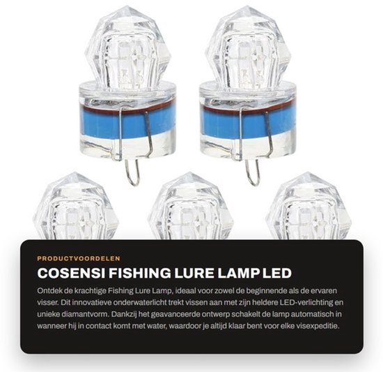 Fishing Lure Lamp - LED Onderwaterlicht - Shockproof - Blauw - Vissen Aantrekken - Praktisch en Energiezuinig - Geschikt voor Zoet- en Zo...